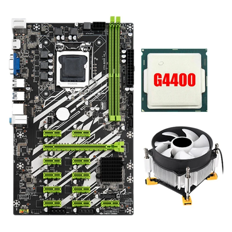 Материнская плата для майнинга B250 BTC с 4400CPU + Fan 12 слотов PCI-E LGA1151 DDR4 RAM SATA3.0 USB3.0 Поддержка VGA + HD Биткоин Майнер
Материнская плата для майнинга B250 BTC с 4400CPU + Fan 12 слотов PCI-E LGA1151 DDR4 RAM SATA3.0 USB3.0 Поддержка VGA + HD Биткоин Майнер