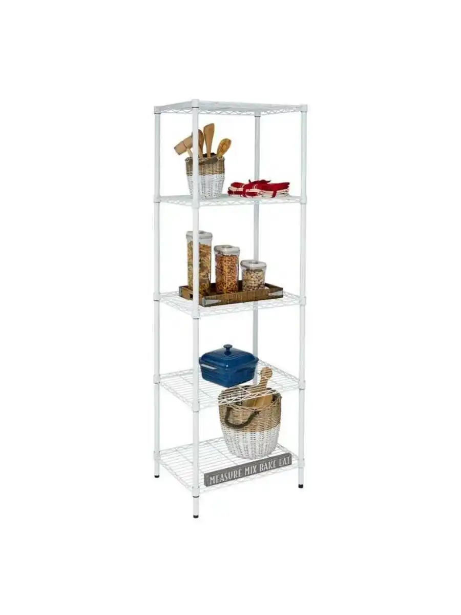 Garage/Basement 5-Tier Heavy Duty Adjustable Storage Shelf With 250-lb Shelf Capacity, White
Garage/Basement 5-Tier Heavy Duty Adjustable Storage Shelf With 250-lb Shelf Capacity, White