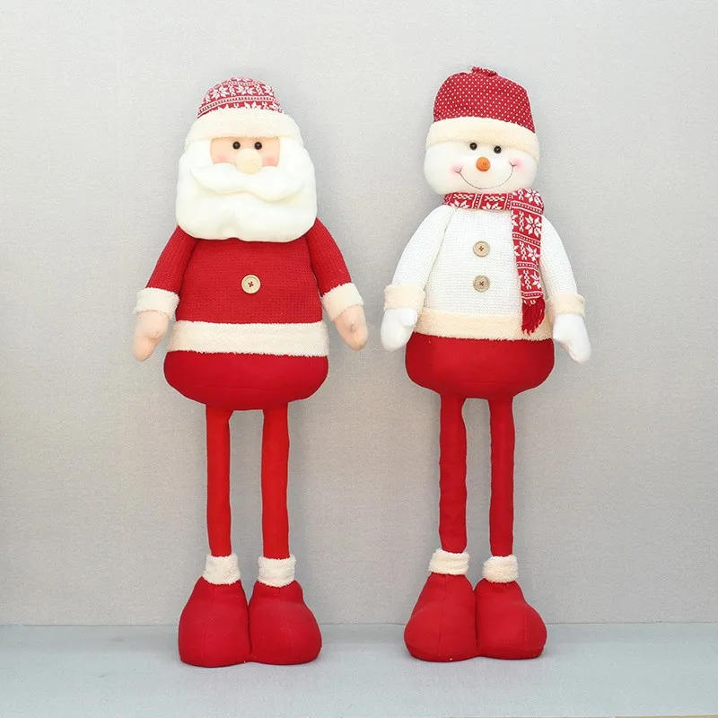 

Рождественские куклы, выдвижные игрушки Санта-Клаус, снеговик, лось, Рождественское украшение для елки, рождественские подарки, украшения ...