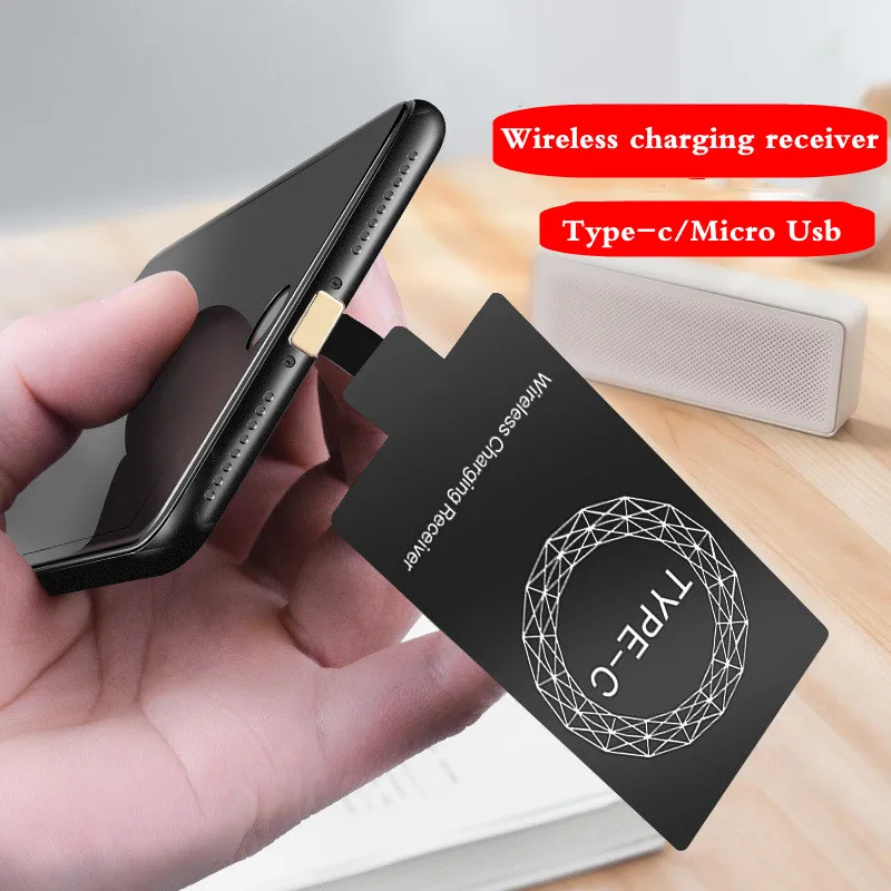 

Wireless Charging Receiver Wireless Charging Adapter Type C MicroUSB Lightning Support for IPhone Android Phone Wireless Charge