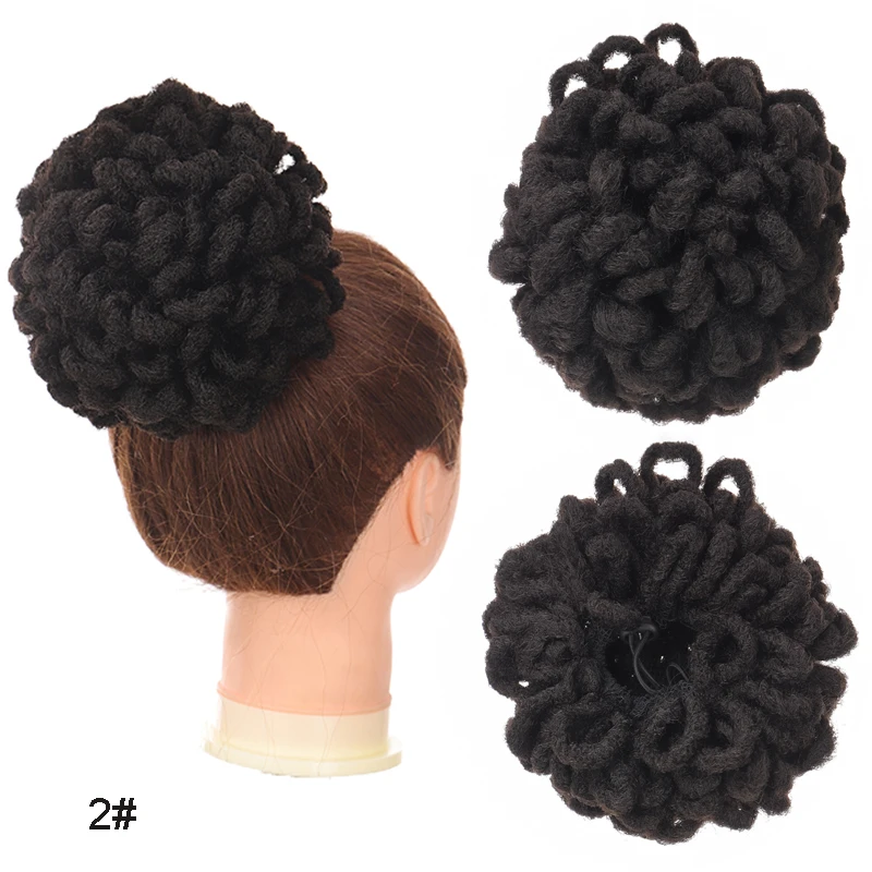 MANWEI Synthetic Wig Dreadlocks Bun Drawstring Ponytail Short Kinky Curly Dreadlock Clip In Bun
MANWEI Synthetic Wig Dreadlocks Bun Drawstring Ponytail Short Kinky Curly Dreadlock Clip In Bun
