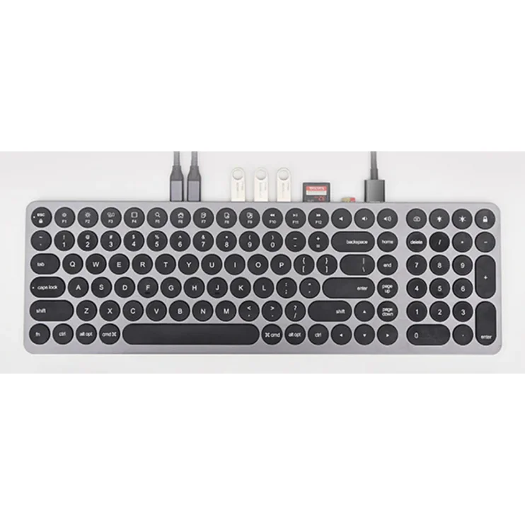 Kolude Alloy Aluminium Hub Keyboard Backlight USB C TF Card Slot Keyboard with USB Hub
Kolude Alloy Aluminium Hub Keyboard Backlight USB C TF Card Slot Keyboard with USB Hub