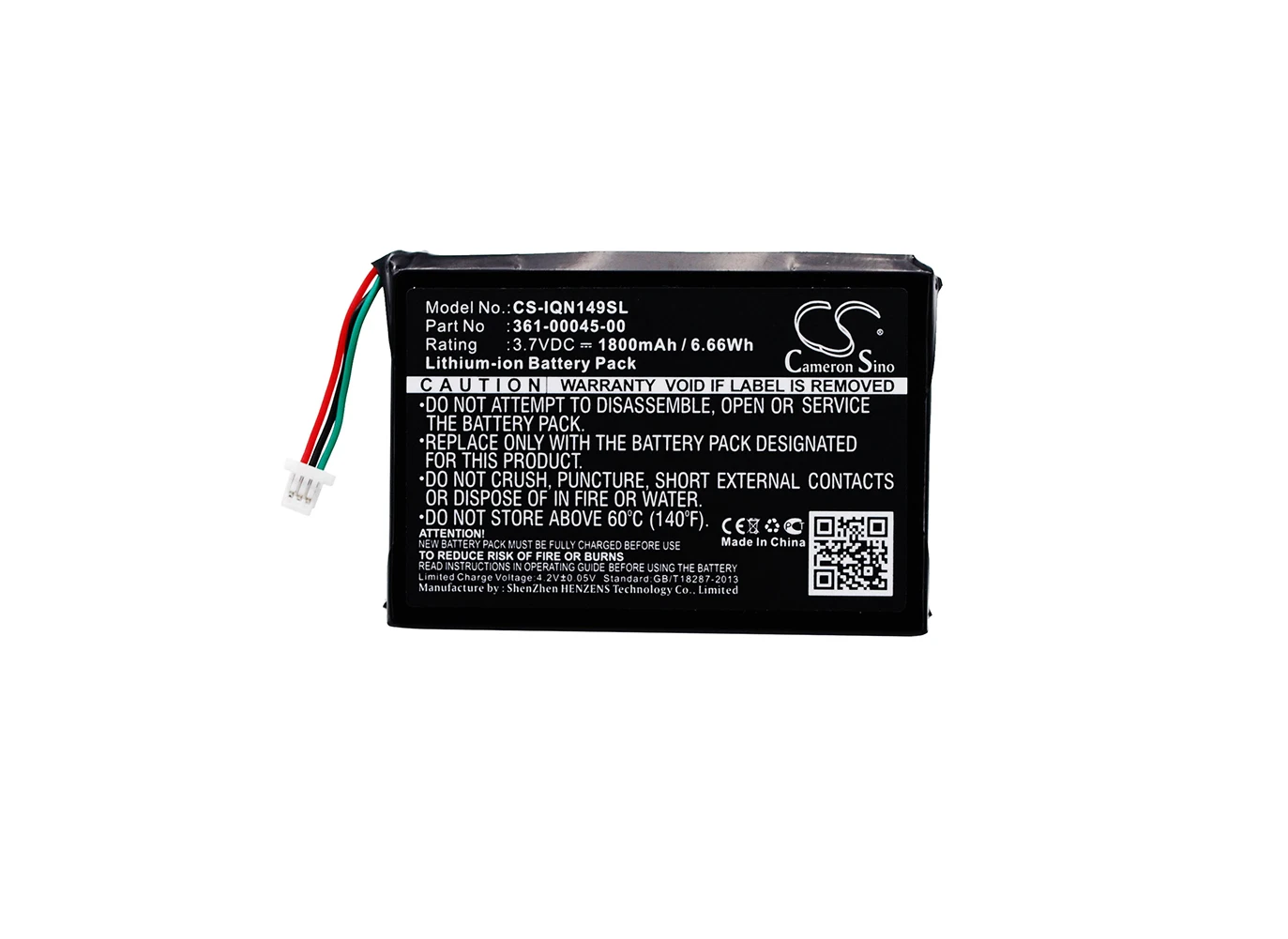 Cameron Sino 1800mA Battery for Garmin Nuvi 1490TV, Nuvi 2585TV 361-00045-00, 361-00045-20
Cameron Sino 1800mA Battery for Garmin Nuvi 1490TV, Nuvi 2585TV 361-00045-00, 361-00045-20