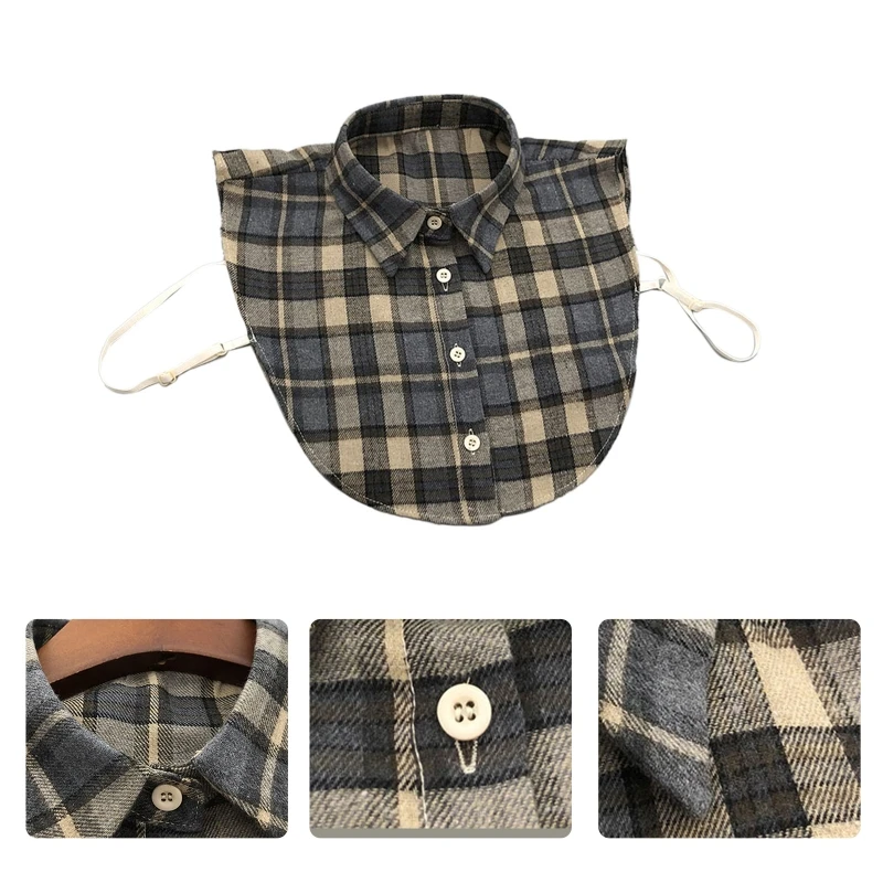 Plaid Women Shirt False Collars Removable Lapel Collars for Grirls Fake Collar Laies Detachable Top Blouse
Plaid Women Shirt False Collars Removable Lapel Collars for Grirls Fake Collar Laies Detachable Top Blouse