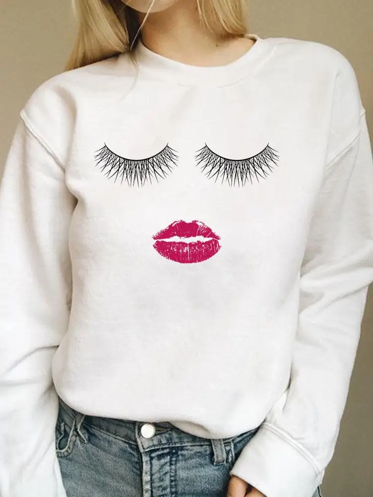 Sweatshirts Casual Print Autumn Spring Fashion Female Funny Face Make Up Cute Women Long Sleeve Clothing Graphic Pullovers 
Sweatshirts Casual Print Autumn Spring Fashion Female Funny Face Make Up Cute Women Long Sleeve Clothing Graphic Pullovers