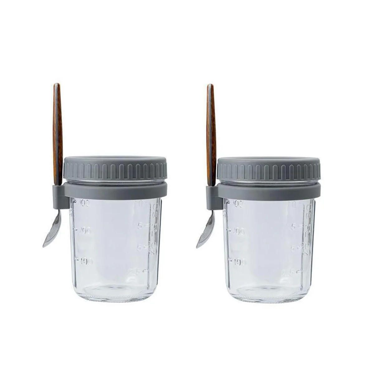 2PCS Overnight Oats Container 10-Oz Glass Jars with Spoons
2PCS Overnight Oats Container 10-Oz Glass Jars with Spoons