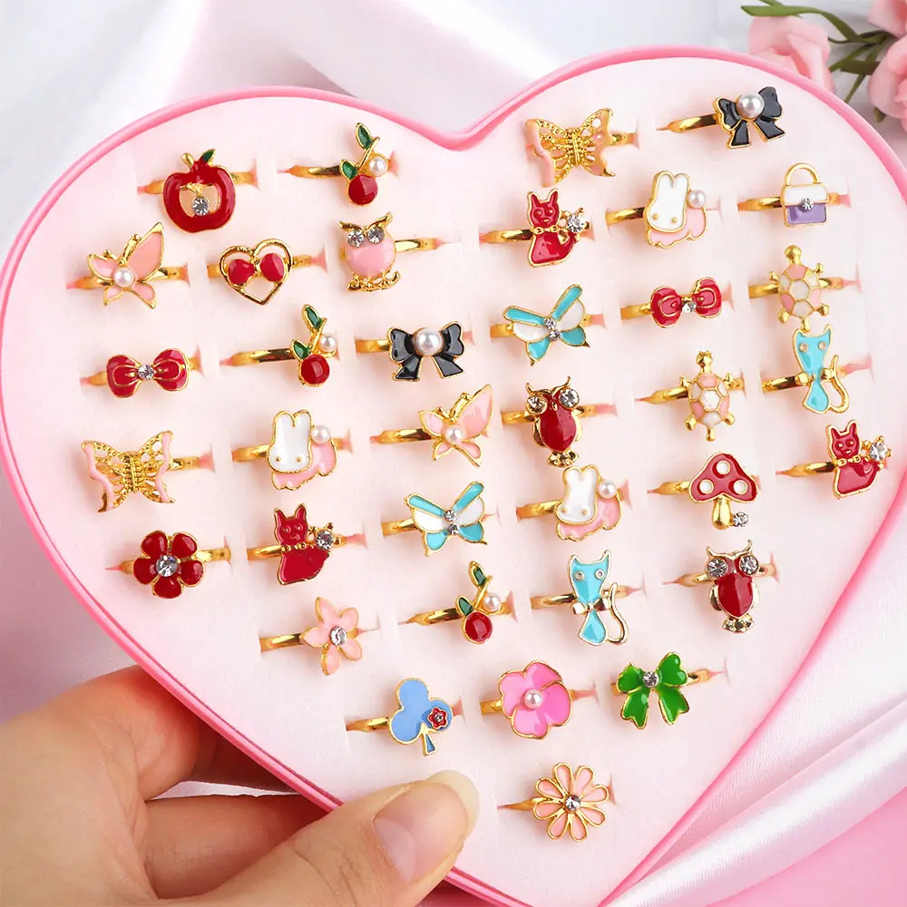 12/24/36 pcs Cute Rings Children Girls Pretend Play Makeup Toys Cartoon Crystal Jewelry Alloy Animal Enamel Ring
12/24/36 pcs Cute Rings Children Girls Pretend Play Makeup Toys Cartoon Crystal Jewelry Alloy Animal Enamel Ring