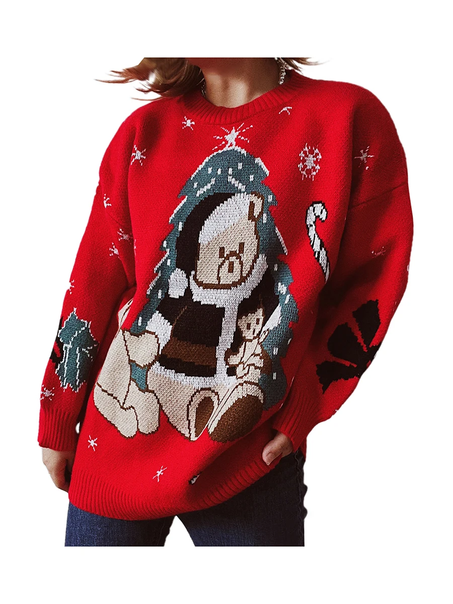Women s Christmas Knitted Sweater Christmas Socks Reindeer Snowflake Knit Long Sleeve Round Neck Pullover Tops
Women s Christmas Knitted Sweater Christmas Socks Reindeer Snowflake Knit Long Sleeve Round Neck Pullover Tops