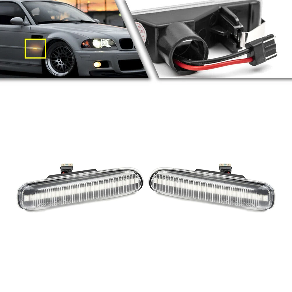Amber Full Led Side Marker Fender Turn Signal Light Waterproof For BMW E46 M3 E38 740i 99-06 Clear 63137165845 63137165846
Amber Full Led Side Marker Fender Turn Signal Light Waterproof For BMW E46 M3 E38 740i 99-06 Clear 63137165845 63137165846
