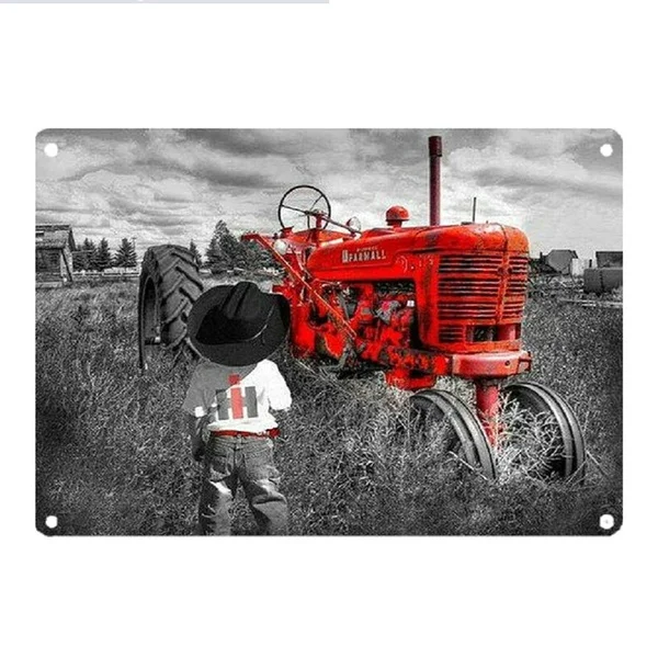 Letrero de estaño de Metal para decoración de pared, cartel Vintage de Tractor agrícola, placa de Metal
Letrero de estaño de Metal para decoración de pared, cartel Vintage de Tractor agrícola, placa de Metal