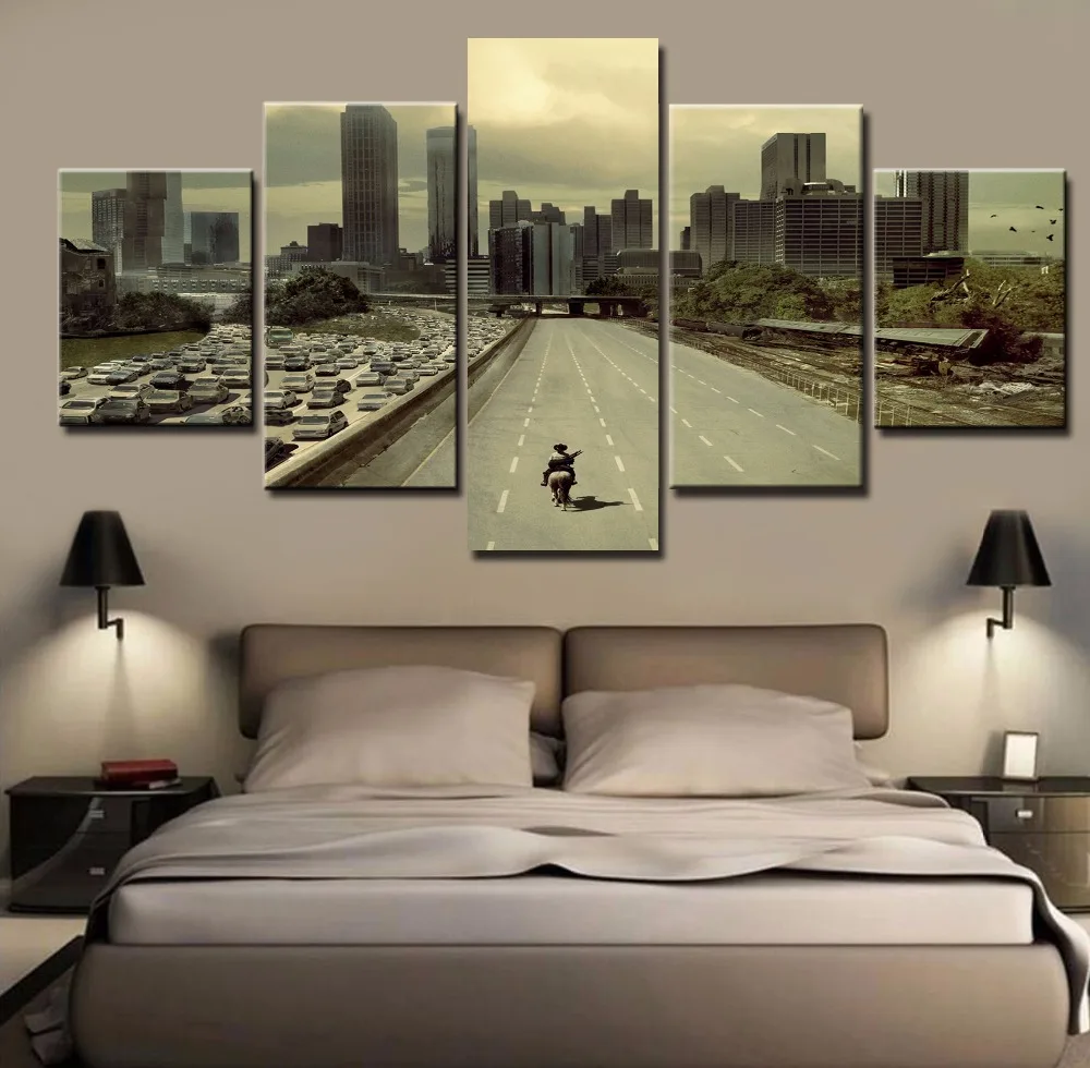 Movie Poster 5 Pieces Canvas Art Walking Dead Decor Painting Living Room Wall Picture Print Wallpaper Modular Home Decoration
Movie Poster 5 Pieces Canvas Art Walking Dead Decor Painting Living Room Wall Picture Print Wallpaper Modular Home Decoration