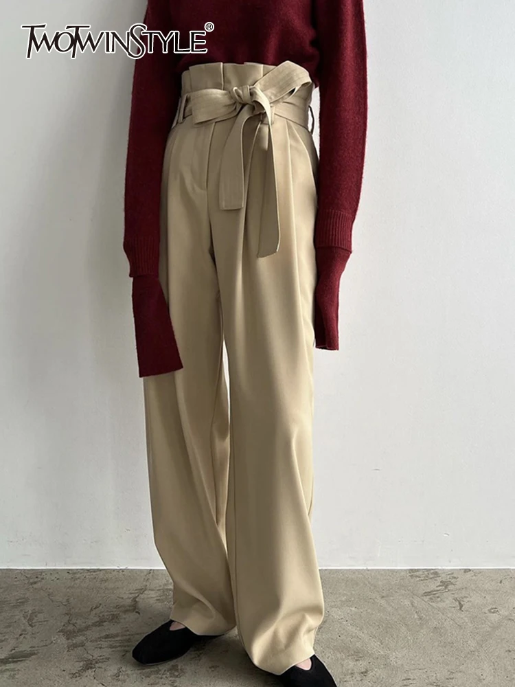 Женские брюки со шнуровкой TWOTWINSTYLE, однотонные элегантные брюки составного кроя с высокой талией, со складками,
Женские брюки со шнуровкой TWOTWINSTYLE, однотонные элегантные брюки составного кроя с высокой талией, со складками,