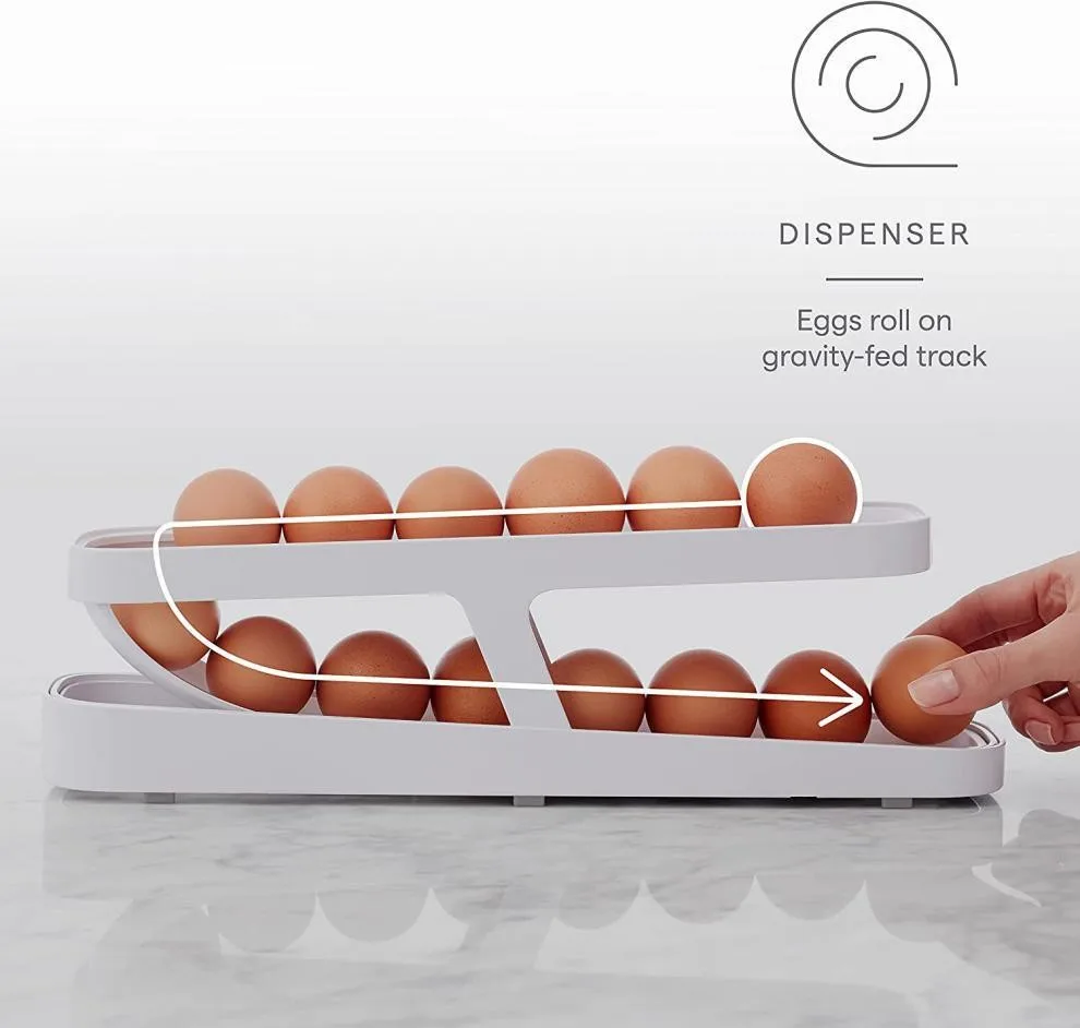 Organizers Egg Kitchen Home Refrigerator Box Holder Sliding Spiral Automatic Containers Storage Egg Rolling Gadgets - Dispenser
Organizers Egg Kitchen Home Refrigerator Box Holder Sliding Spiral Automatic Containers Storage Egg Rolling Gadgets - Dispenser