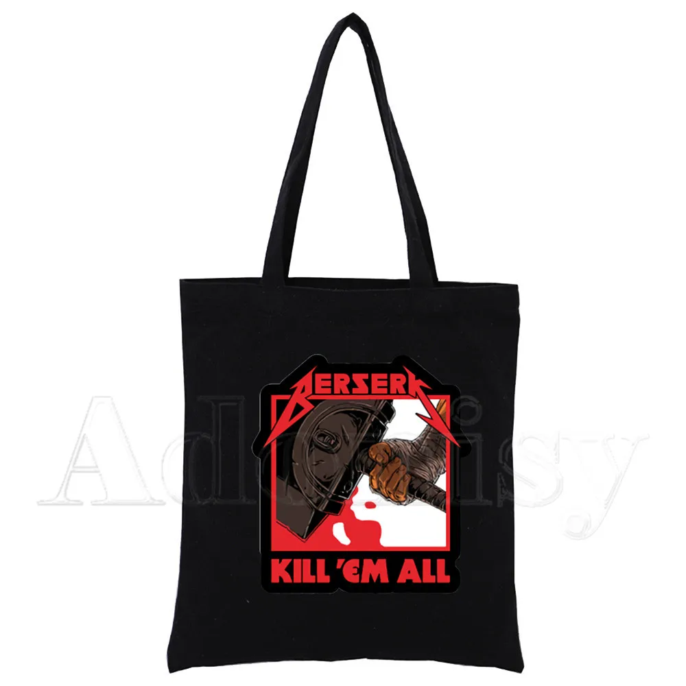Berserk Canvas Bag Casual Large Hand Bags For Women Ladies Shopping Handbag Print Large Capacity Bag Black
Berserk Canvas Bag Casual Large Hand Bags For Women Ladies Shopping Handbag Print Large Capacity Bag Black