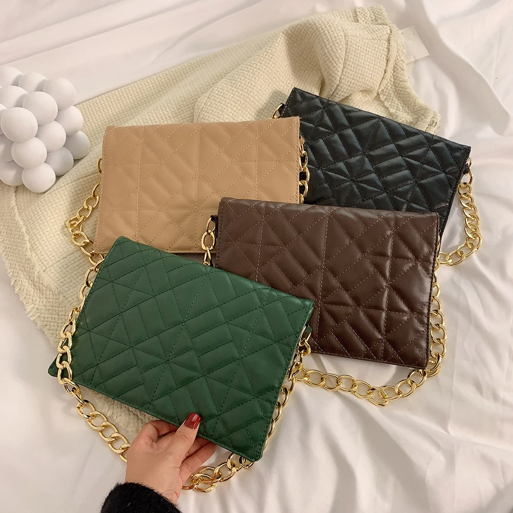Thick Chain Bags For Women Soft Leather Branded Shoulder Handbag Fashion Design Messenger Bags Soft Flap Women purse bolso mujer
Thick Chain Bags For Women Soft Leather Branded Shoulder Handbag Fashion Design Messenger Bags Soft Flap Women purse bolso mujer