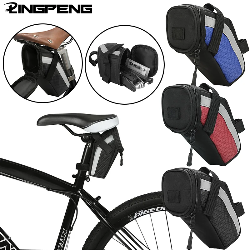 

Nylon Storage Saddle Bag Bicicleta accessories Portable Waterproof Mountain Road Bicycle Saddle Bag Splash Proof Wear-resistant