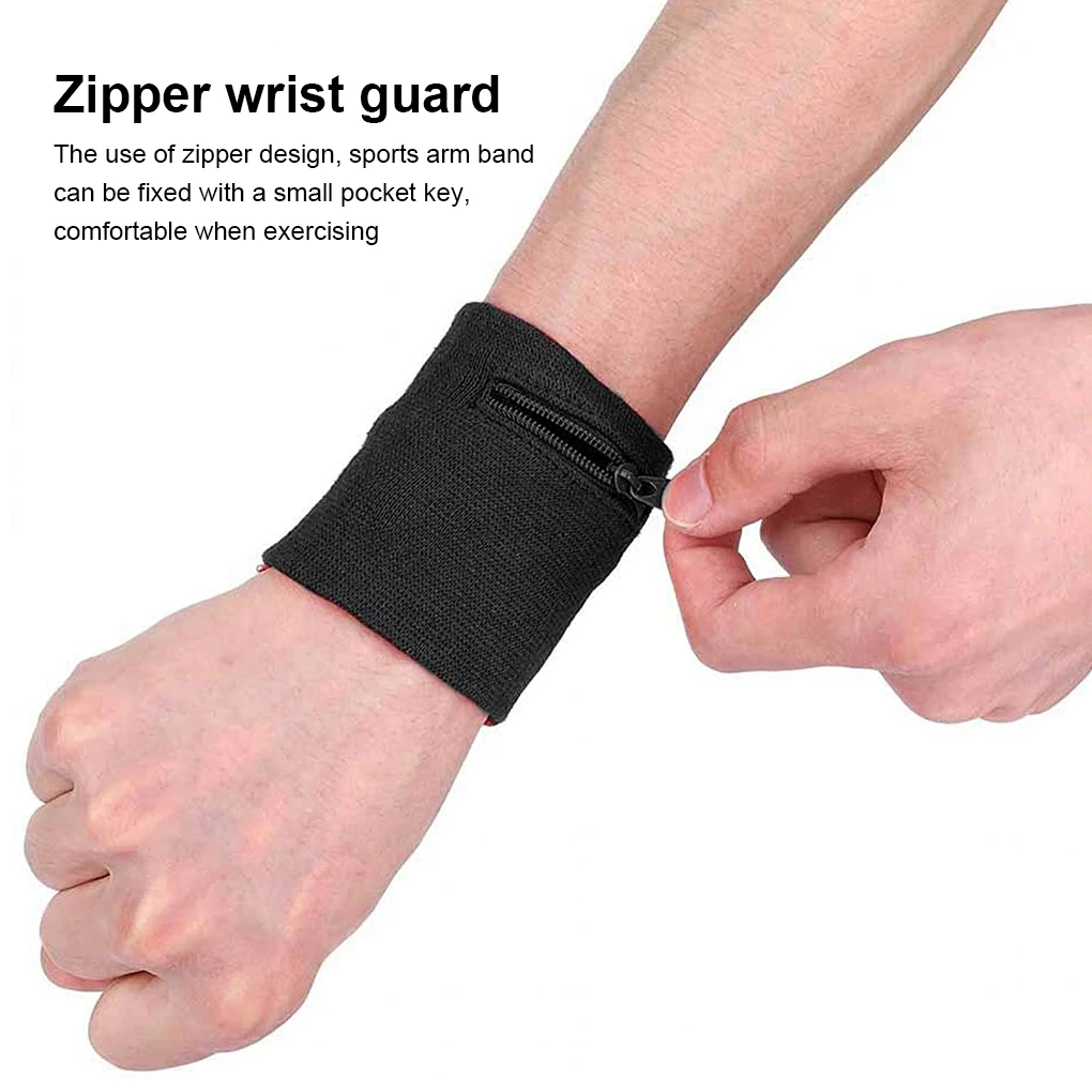 Zipper Wristband Cotton Sports Sweatband Wallet Purse Pocket Gym Yoga Cycling Tennis Soft Sweat Wrist for Men Women
Zipper Wristband Cotton Sports Sweatband Wallet Purse Pocket Gym Yoga Cycling Tennis Soft Sweat Wrist for Men Women