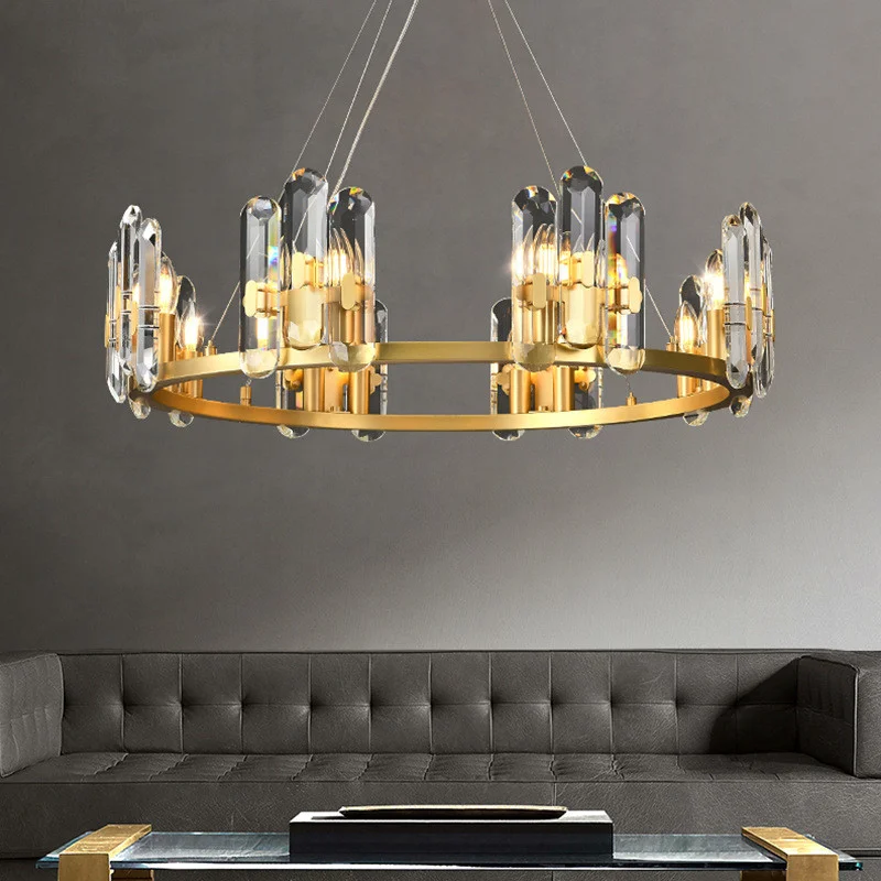 Chandeliers American E14 Led Pendant Lamp Adjustable Cable Hanging Luxury Copper K9 Crystals Led Luminarias Foyer Pendant Lights
Chandeliers American E14 Led Pendant Lamp Adjustable Cable Hanging Luxury Copper K9 Crystals Led Luminarias Foyer Pendant Lights