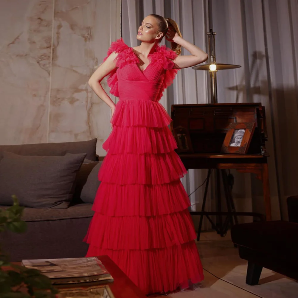 New Arrival Cake Layers A Line Prom Dress 2023 Long Elegant Evening Party Gown V Neck Backless Ruffle Pleats Woman Formal Wear
New Arrival Cake Layers A Line Prom Dress 2023 Long Elegant Evening Party Gown V Neck Backless Ruffle Pleats Woman Formal Wear