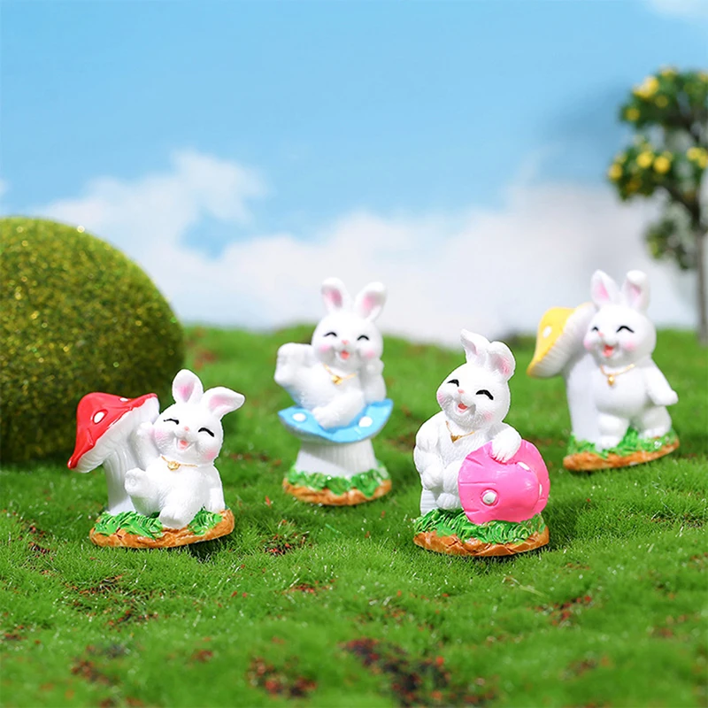 1/4Pcs Cute Cartoon Mushroom White Rabbit Micro Landscape Resin Crafts DIY Landscaping Decoration Home Gardening Accessories
1/4Pcs Cute Cartoon Mushroom White Rabbit Micro Landscape Resin Crafts DIY Landscaping Decoration Home Gardening Accessories