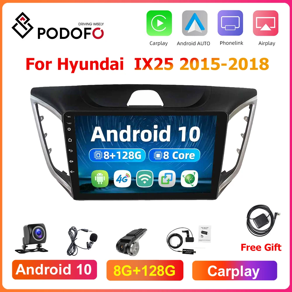 Podofo Android Car Radio For Hyundai Creta IX25 2015-2018 Carplay Multimedia Video Player GPS Navigation Stereo 2 Din Autoradio
Podofo Android Car Radio For Hyundai Creta IX25 2015-2018 Carplay Multimedia Video Player GPS Navigation Stereo 2 Din Autoradio