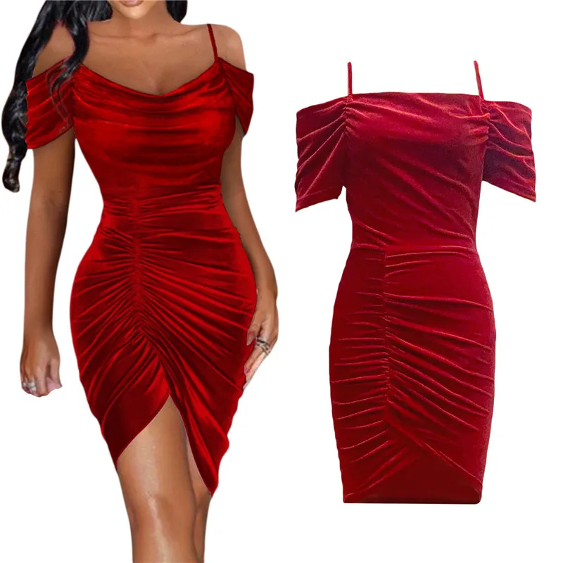 

Женское элегантное вечернее платье, однотонное облегающее платье на бретелях-спагетти с открытыми плечами и асимметричным подолом, лето 2022