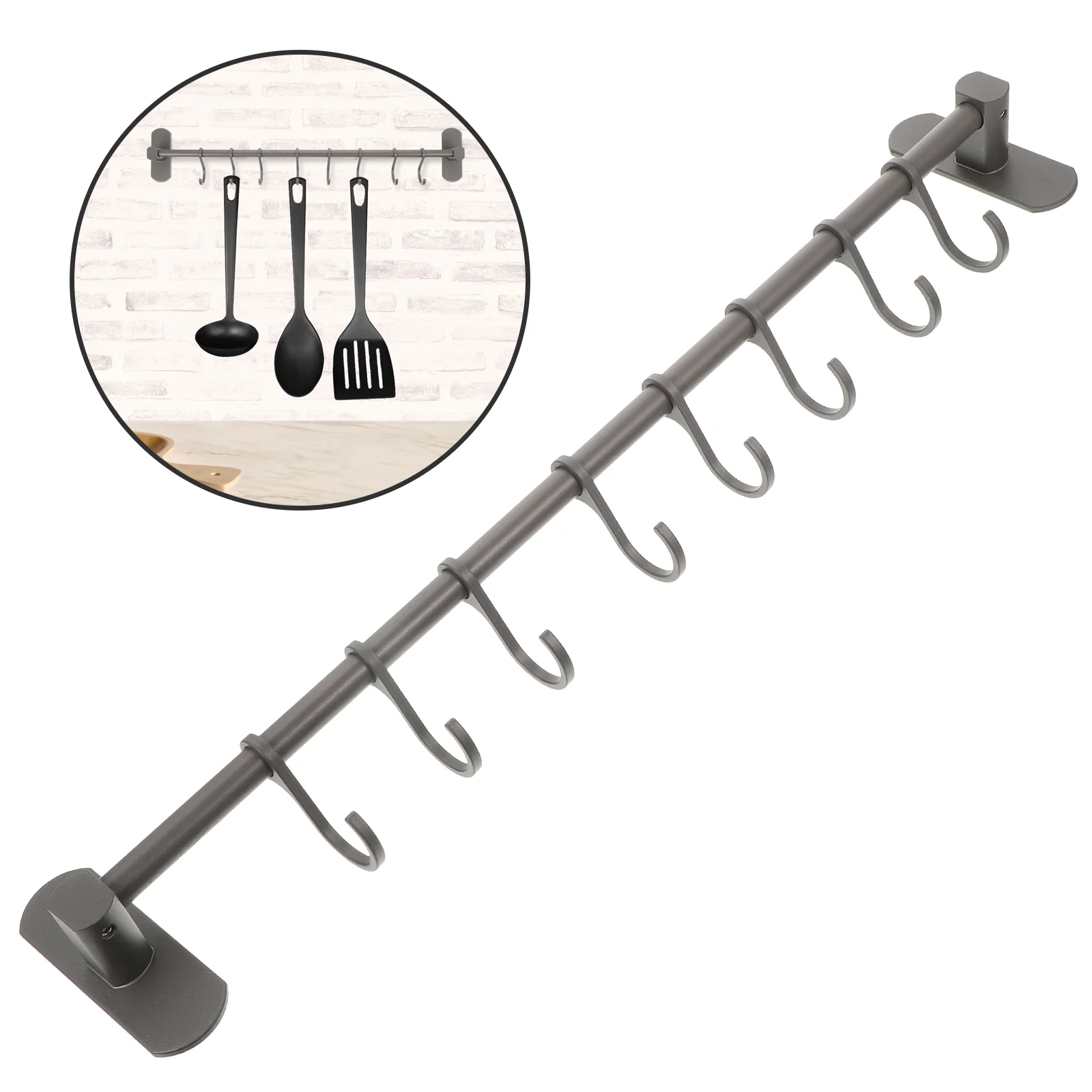 Rack Kitchen Hanger Utensil Wall Hooks Rail Mounted Hook Hanging Holder Pot Coat Towel Storage Racks Row Door Key Mug Spatula
Rack Kitchen Hanger Utensil Wall Hooks Rail Mounted Hook Hanging Holder Pot Coat Towel Storage Racks Row Door Key Mug Spatula