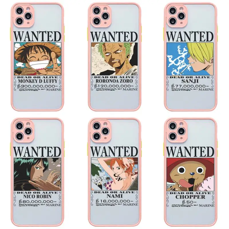 One Piece Luffy Zoro Nami Phone Case For iphone 13 12 11 Pro Max Mini XS 8 7 Plus SE 2020 XR Light pink Matte Transparent Cover
One Piece Luffy Zoro Nami Phone Case For iphone 13 12 11 Pro Max Mini XS 8 7 Plus SE 2020 XR Light pink Matte Transparent Cover