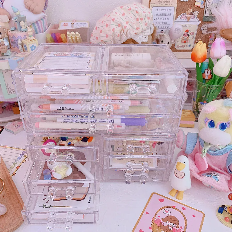 Transparent acrylic multi-layer drawer cosmetic storage box Desktop creative jewelry storage box case makeup cosmetic organizer
Transparent acrylic multi-layer drawer cosmetic storage box Desktop creative jewelry storage box case makeup cosmetic organizer