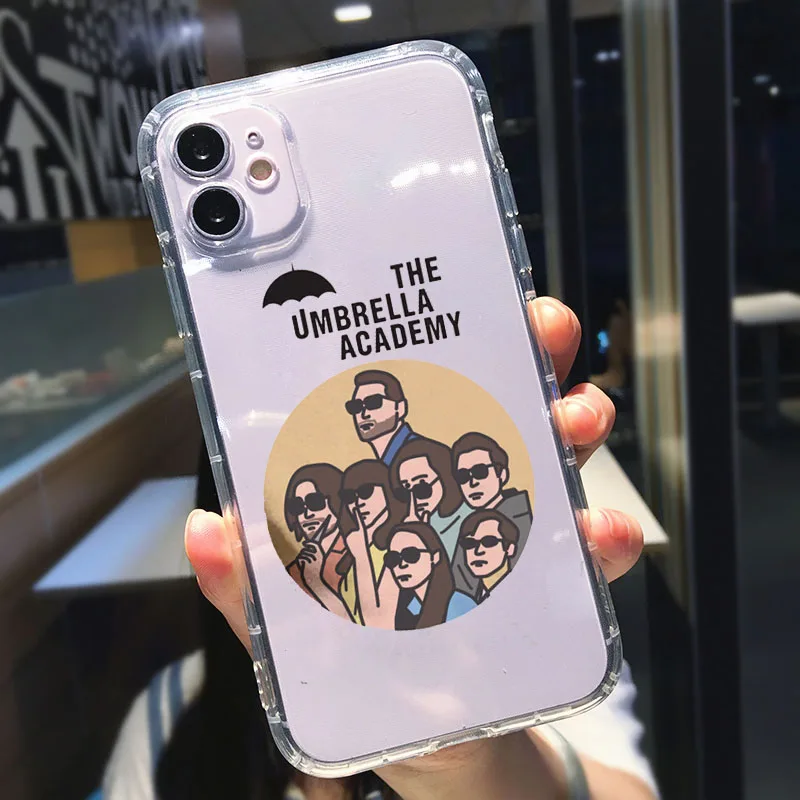 Чехол для телефона GYKZ Cartoon The Umbrella Academy для iPhone 14 13 12 11 Pro 7 XS MAX X SE2 XR 8 14Plus Soft Silicone Fundas on.