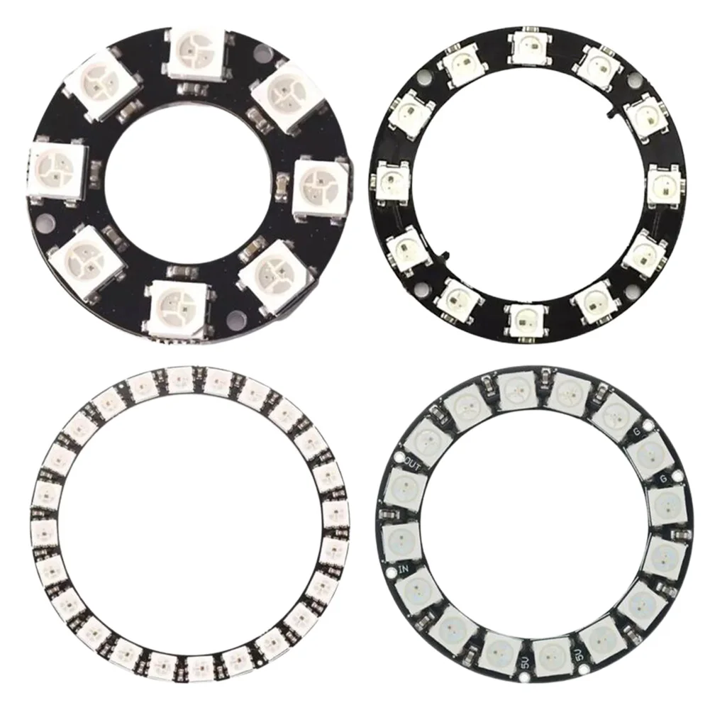 5V Individually Addressable RGB LED Ring WS2812 5050 RGB LED Built-in Full Color Driver Color Light For Arduino Accessories
5V Individually Addressable RGB LED Ring WS2812 5050 RGB LED Built-in Full Color Driver Color Light For Arduino Accessories