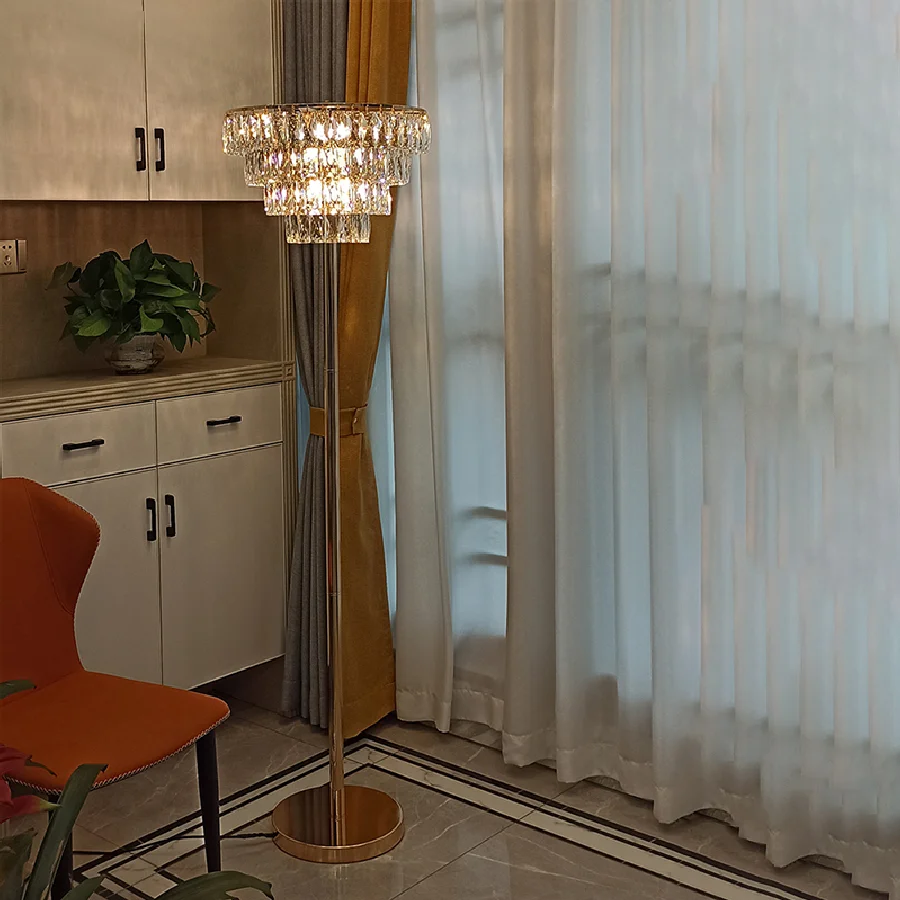 Post Modern Luxury Crystal Led Floor Lamp Living Room Home Decor Sofa Corner Standing Light Indoor Lighting Bedroom Bedside Lamp
Post Modern Luxury Crystal Led Floor Lamp Living Room Home Decor Sofa Corner Standing Light Indoor Lighting Bedroom Bedside Lamp