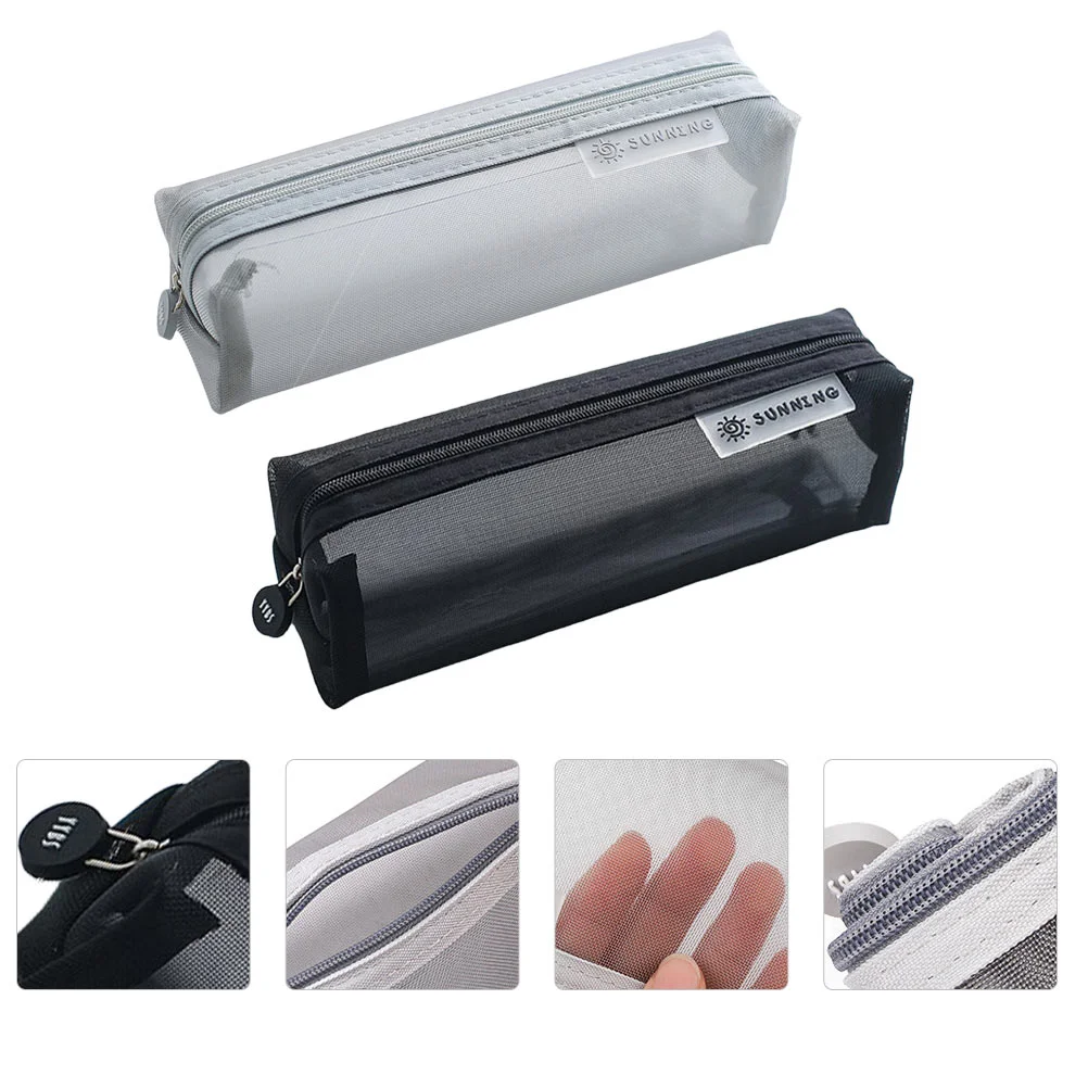 2pcs Stationery Nylon Net Mesh Stationery Holder Storage Bag for Student School 
2pcs Stationery Nylon Net Mesh Stationery Holder Storage Bag for Student School