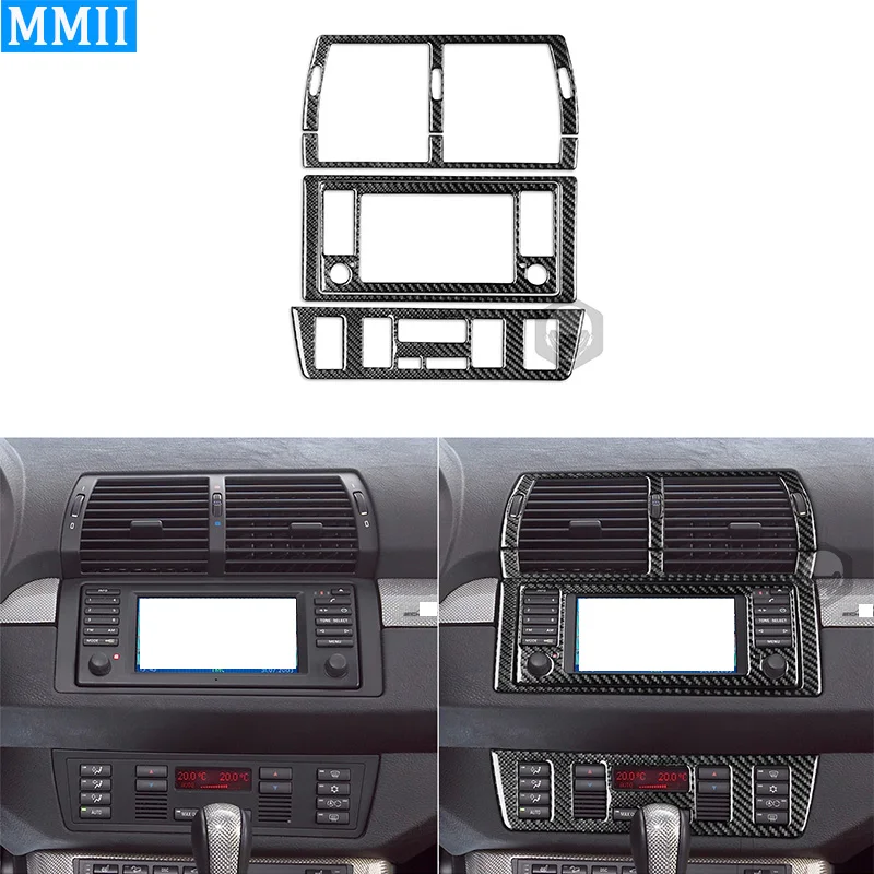 For BMW X5 E53 2000-2006 Real Carbon Fiber Central Control Air Conditioner Outlet Radio Button Trim Cover Decoration Sticker
For BMW X5 E53 2000-2006 Real Carbon Fiber Central Control Air Conditioner Outlet Radio Button Trim Cover Decoration Sticker