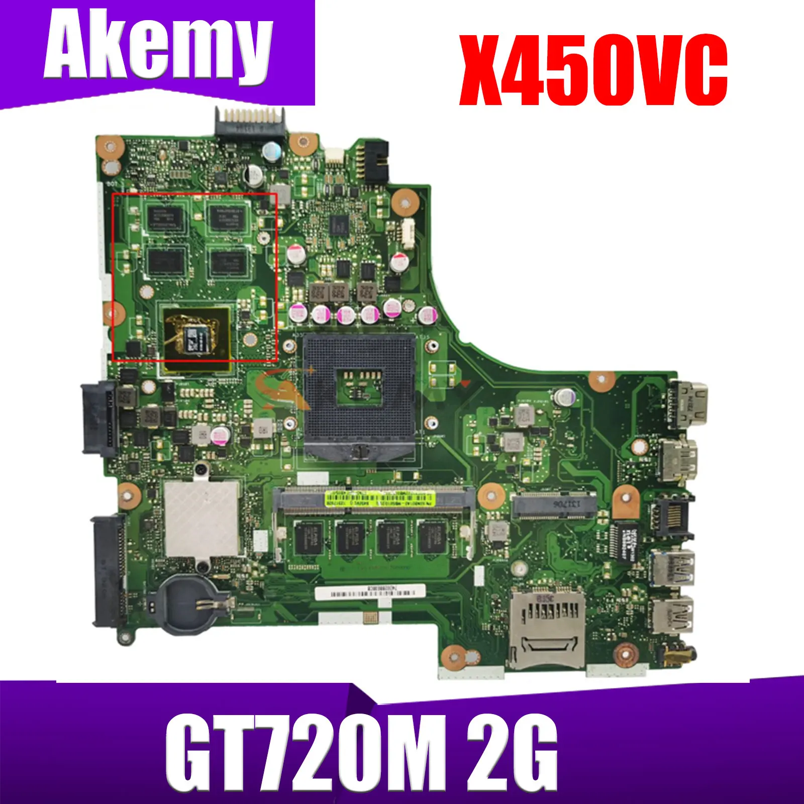 

X450VC 4GB RAM GT720M 2G mainboard REV2.0 For ASUS X450V X450VC A450V laptop motherboard
