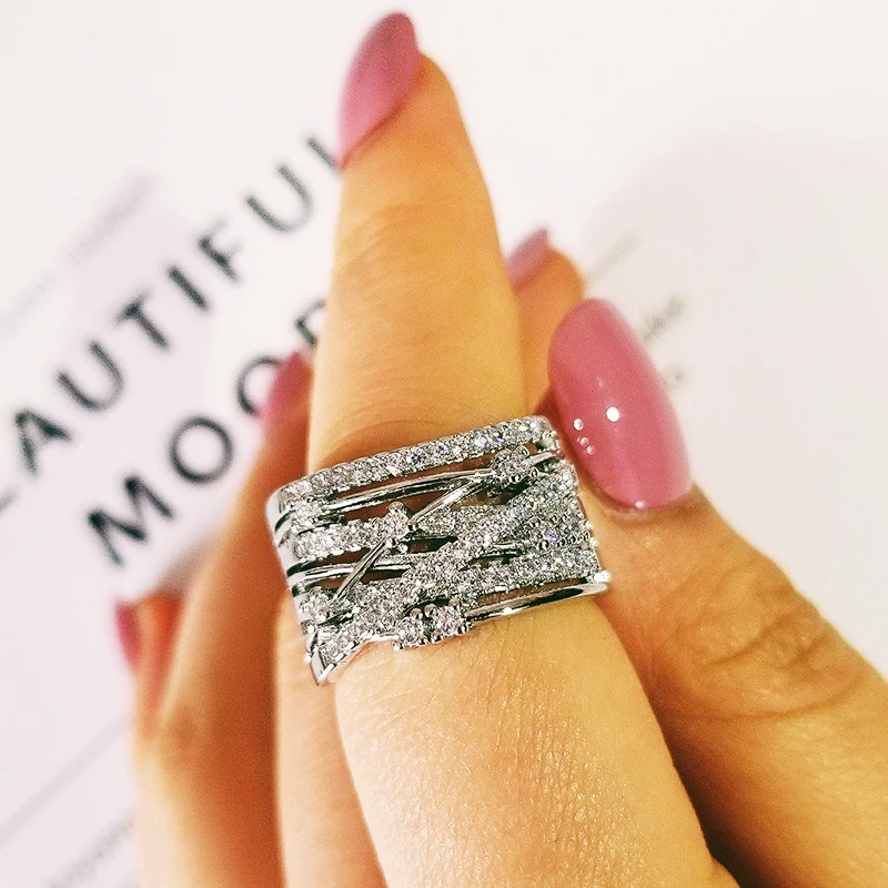 rose gold silver color Creative Women's Cross-section Sepcial design eternity ring wedding band for female bride jewelry R5037
rose gold silver color Creative Women's Cross-section Sepcial design eternity ring wedding band for female bride jewelry R5037