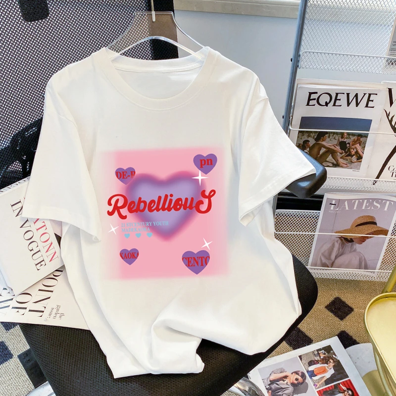 DUNMA Korean Women T Shirts Summer Tops Oversized Short Sleeve Tshirts Cotton Tees Aesthetic Kawaii Women's Graffiti T-shirts
DUNMA Korean Women T Shirts Summer Tops Oversized Short Sleeve Tshirts Cotton Tees Aesthetic Kawaii Women's Graffiti T-shirts