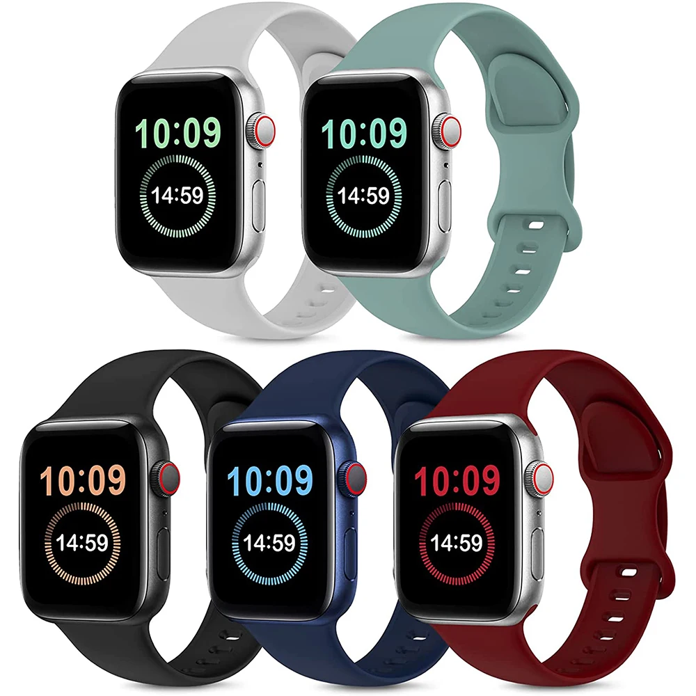 Silicone Strap For Apple Watch Band 7 6 5 4 3 2 SE 44mm 40mm 42mm 38mm Bracelet For iWatch 41mm 45mm Smartwatch Accessories
Silicone Strap For Apple Watch Band 7 6 5 4 3 2 SE 44mm 40mm 42mm 38mm Bracelet For iWatch 41mm 45mm Smartwatch Accessories