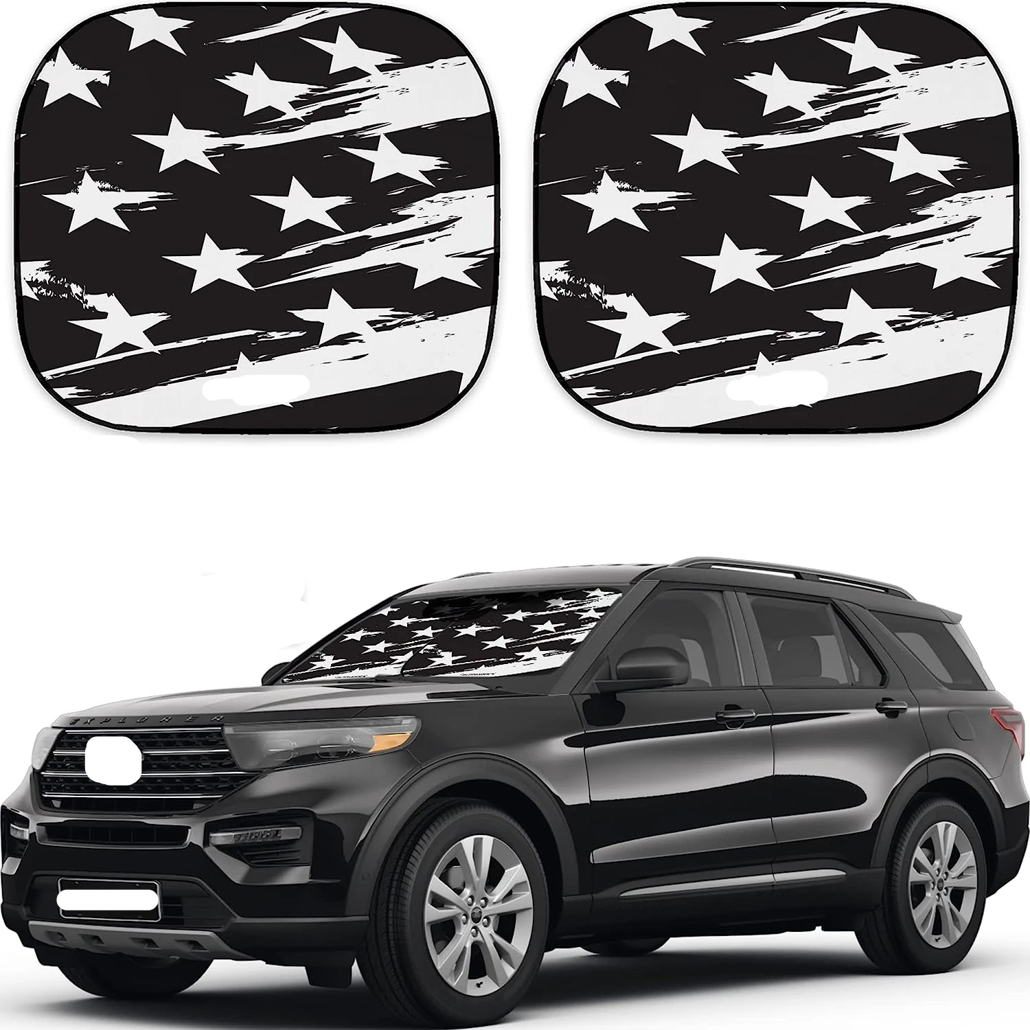 2-Piece Windshield Sun Shade USA Flag Foldable Car Front Window Sunshade for Most Cars SUV Truck Heat Blocker Visor Protector
2-Piece Windshield Sun Shade USA Flag Foldable Car Front Window Sunshade for Most Cars SUV Truck Heat Blocker Visor Protector