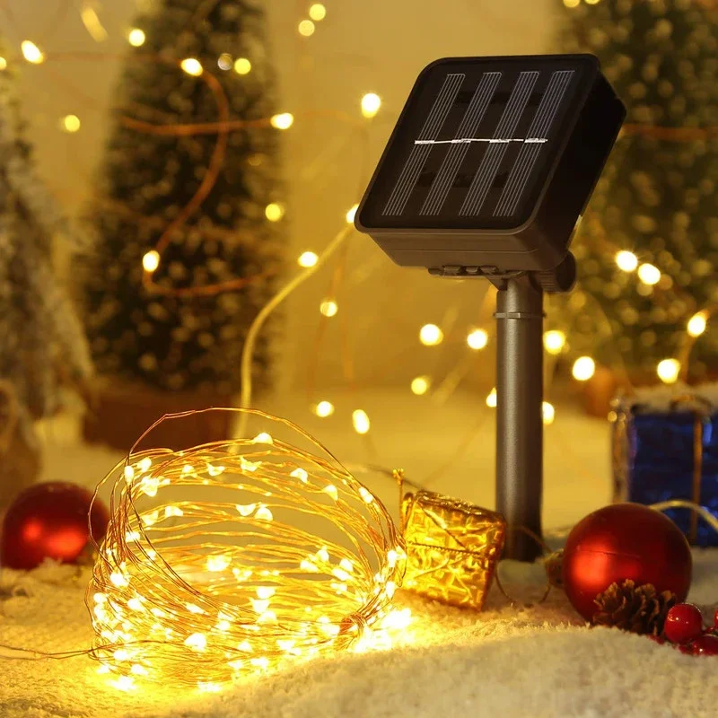 Solar LED Copper Wire Light Outdoor Festoon Lamp Garden Fairy Light String Waterproof Christmas Garland Yard Decoration
Solar LED Copper Wire Light Outdoor Festoon Lamp Garden Fairy Light String Waterproof Christmas Garland Yard Decoration