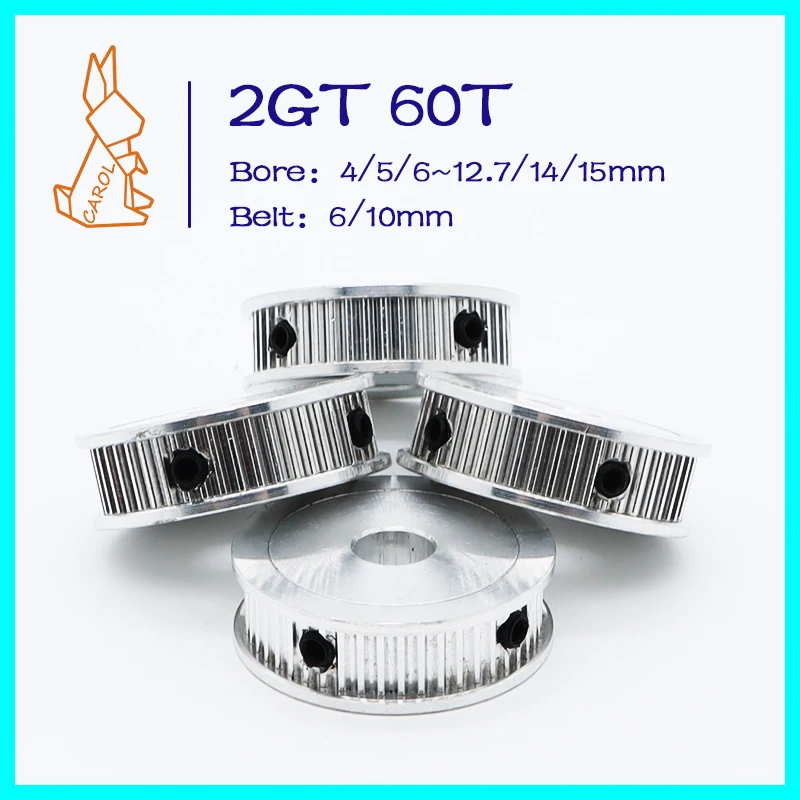 60Teeth 2GT Idler Timing Pulley Bore 4/5/6~12/14/15mm Belt Width 6/10mm 3D Printer Parts Idler Pulley GT2 Tensioning Wheels 60T
60Teeth 2GT Idler Timing Pulley Bore 4/5/6~12/14/15mm Belt Width 6/10mm 3D Printer Parts Idler Pulley GT2 Tensioning Wheels 60T