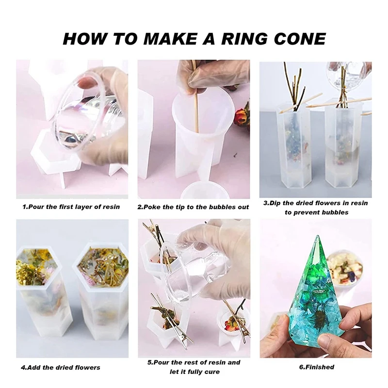 4 Pcs Cone Ring Holder Resin Molds, Silicone Resin Molds For DIY Ring Stand Jewelry Display Stand, Christmas Decoration
4 Pcs Cone Ring Holder Resin Molds, Silicone Resin Molds For DIY Ring Stand Jewelry Display Stand, Christmas Decoration