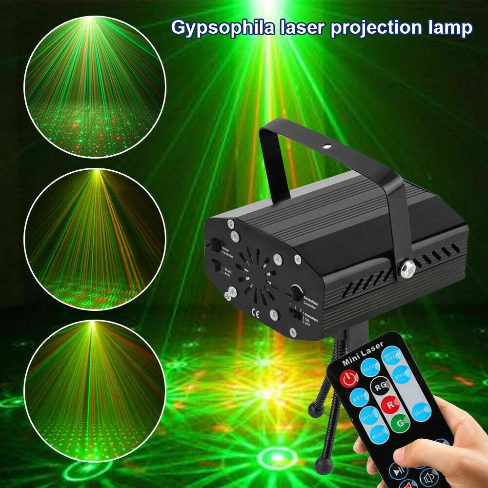 

Mini IR Remote RG Galaxy Meteor Star Lighting Shower Laser Projector Lumiere Light Dsico DJ Home Party Xmas Stage Strobe Lamp