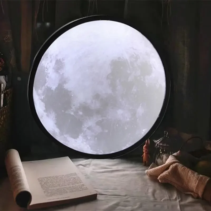 Moon Mirror Three Light Color USB Charging Night Light Makeup Table Wall Mirror LED Lamp Nachtlampje For Bedroom Accessories
Moon Mirror Three Light Color USB Charging Night Light Makeup Table Wall Mirror LED Lamp Nachtlampje For Bedroom Accessories