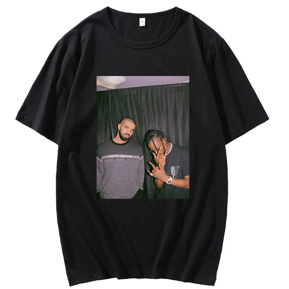 Drake and Travis Scott Retro Style T-shirt Short Sleeve Male Punk Rapper Tshirt Spring Summer 100% Pure Cotton EU Size T Shirt
Drake and Travis Scott Retro Style T-shirt Short Sleeve Male Punk Rapper Tshirt Spring Summer 100% Pure Cotton EU Size T Shirt