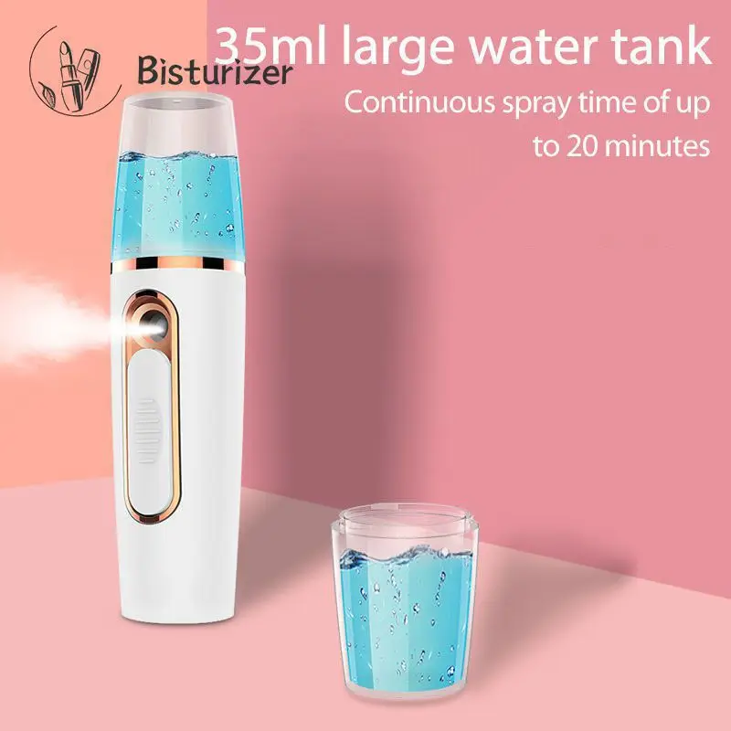 

Nano Mist Sprayer Facial Steamer Water Replenishing Meter Moisturizing Cold Spray Body Nebulizer Portable Hand-held Beauty Tools