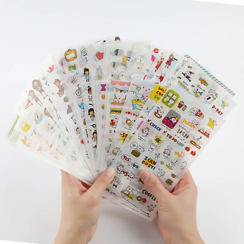 6pcs/lot Waterproof Cartoon Cute Transparent Diy Decoration Stickers Korea Hand Account Stickers Kawaii Plastic Cup Stickers
6pcs/lot Waterproof Cartoon Cute Transparent Diy Decoration Stickers Korea Hand Account Stickers Kawaii Plastic Cup Stickers