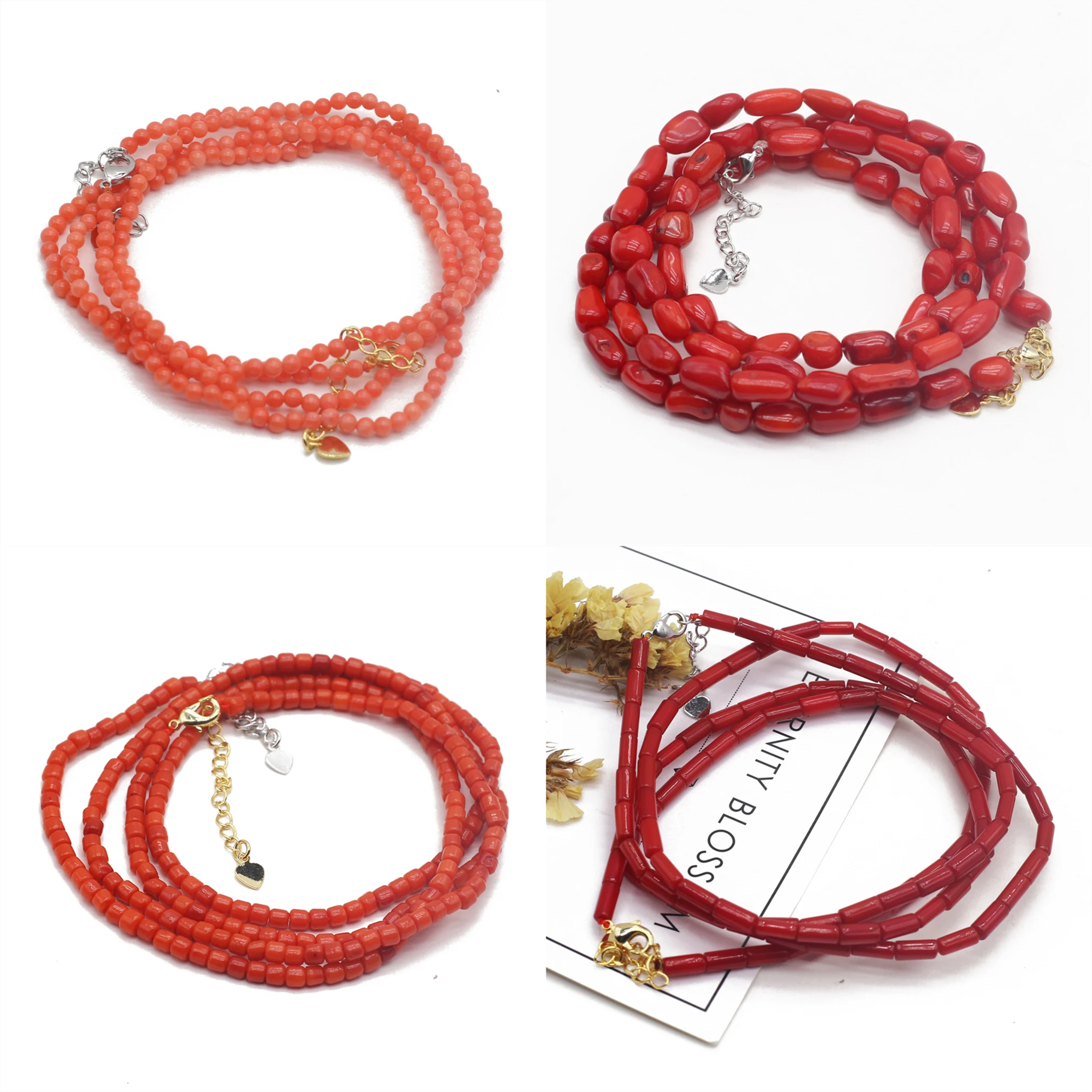 Natural Red Coral Beads Necklace Bracelet Gold Silver Buckle Oval Square Round Beads Chains Choker Necklace for Women Jewelry
Natural Red Coral Beads Necklace Bracelet Gold Silver Buckle Oval Square Round Beads Chains Choker Necklace for Women Jewelry