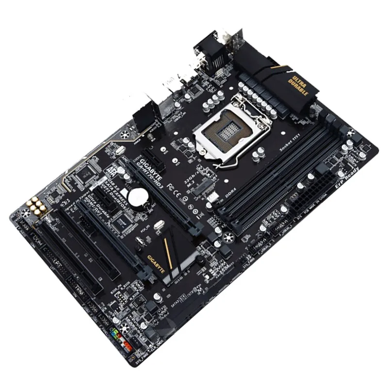 Материнская плата LGA 1151 Gigabyte H170 HD3 б/у DDR4 64 ГБ Intel Core i7/i5/i3 настольная материнская PCI-E