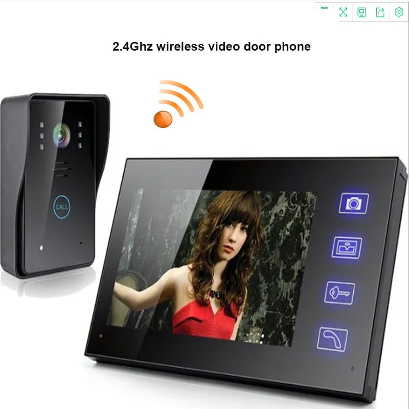 Wireless video door phone with battery powered for 7 inch doorbell monitor 2.4Ghz wire free and easy installation
Wireless video door phone with battery powered for 7 inch doorbell monitor 2.4Ghz wire free and easy installation